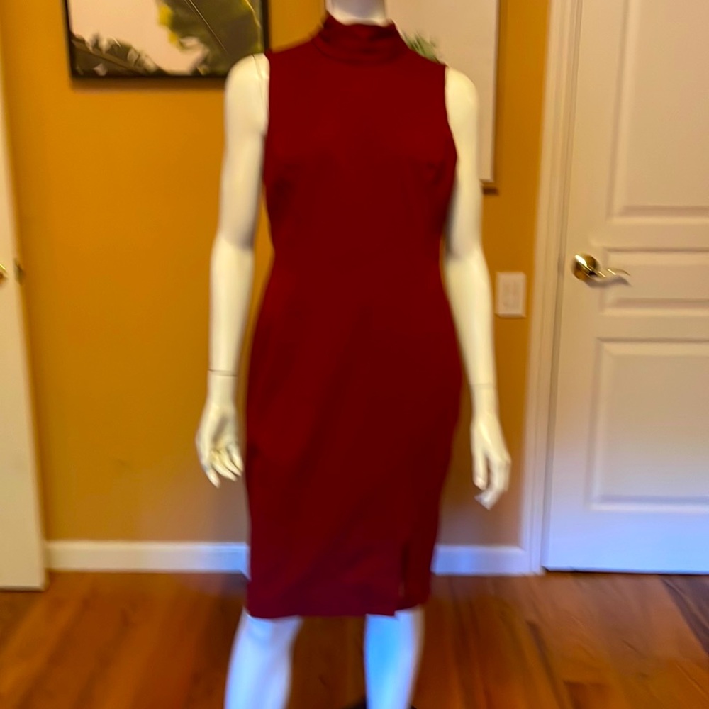 White House Black Market burgundy dress